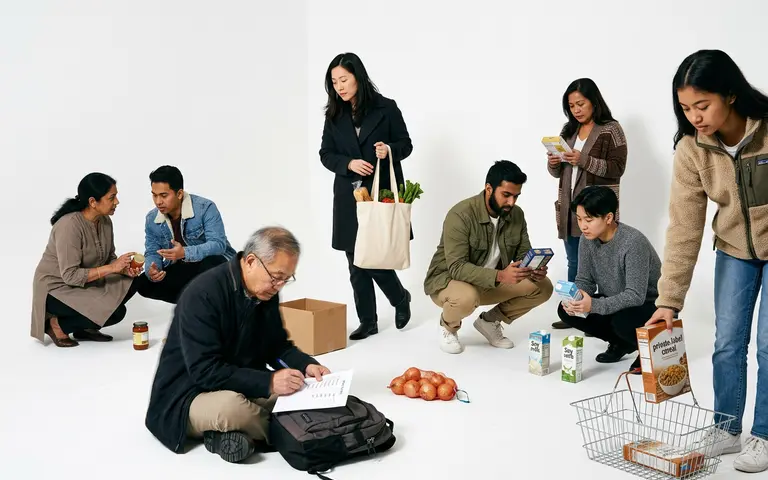 Consumidores asiáticos que cambian a marcas de distribuidor en alimentación